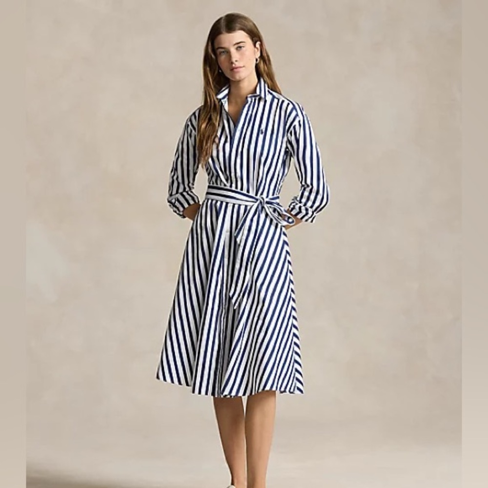 Polo Ralph Lauren Belted Striped Dress